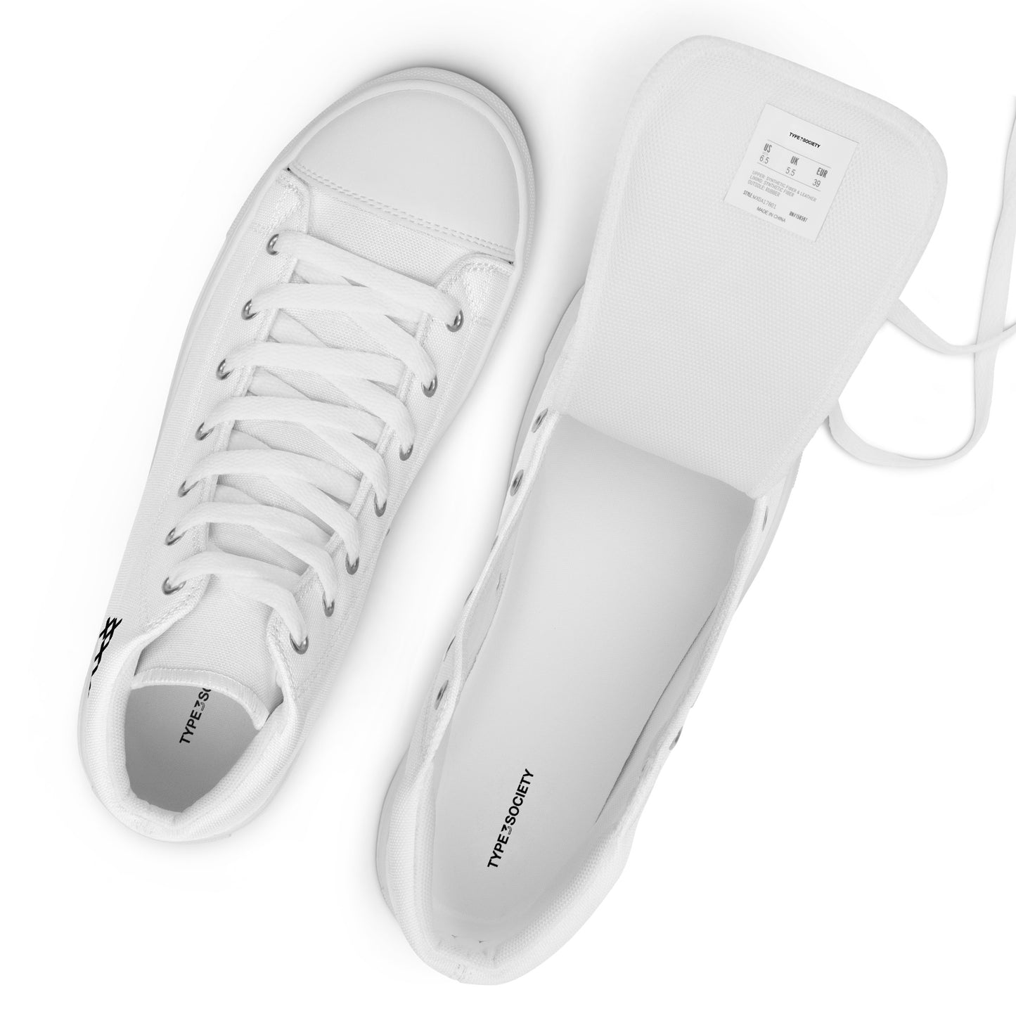 Men’s high top canvas shoes